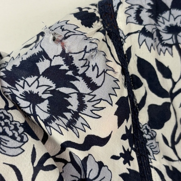 Lucky Brand Women's Boho Peasant Long Sleeve Blouse Top Sz XL Gypsy Hippie FLAW - Picture 7 of 11